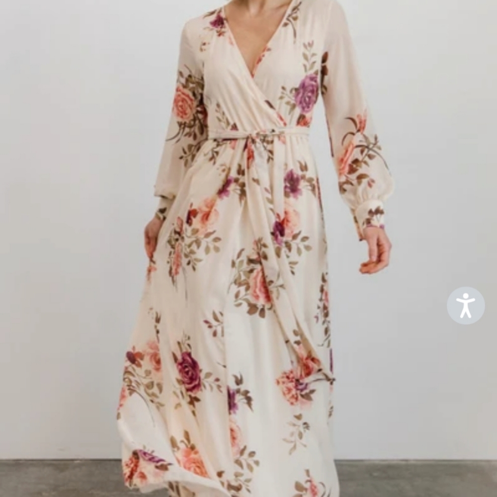 Baltic Born | LYDIA IVORY FLORAL MAXI DRESS